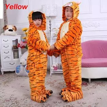 Детская одежда Ползунки с капюшоном Пижамы Зимние детские фланелевые пижамы Модные 100 синий