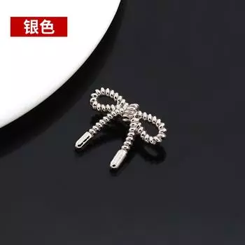 Детская одежда с пуговицами-бантами, куртка, декоративные пуговицы, аксессуары, детское пальто, свитер, топ, красивая пуговица из металла Silver * 18mm * 14mm