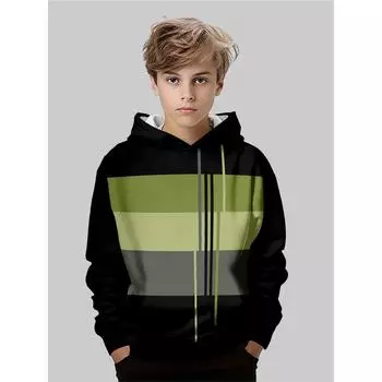 Детская одежда, толстовки для мальчиков, модные пуловеры с принтом с длинным рукавом для весны и осени 5-6Y