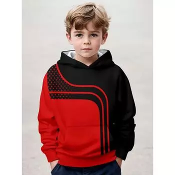 Детская одежда Толстовки с капюшоном для девочек с длинным рукавом 3D Модный принт Детская одежда на весну и осень Повседневный свитер для активного отдыха Одежда для мальчиков и девочек Топы 100