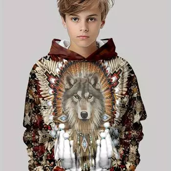 Детская одежда Толстовки с капюшоном с длинным рукавом Детская одежда Мода для девочек Повседневная детская одежда с принтом животных Осенняя одежда Верхняя одежда Топы 100