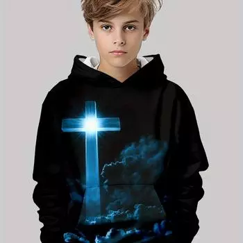 Детская одежда Толстовки с капюшоном с длинным рукавом Детская одежда для мальчиков Мода Простые принты Повседневная детская осенняя одежда Верхняя одежда Топы 100CM