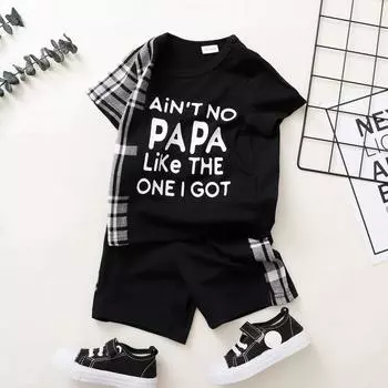 Детская одежда: топ в клетку с короткими рукавами и шортами в клетку + комплект шорт в клетку 18-24M