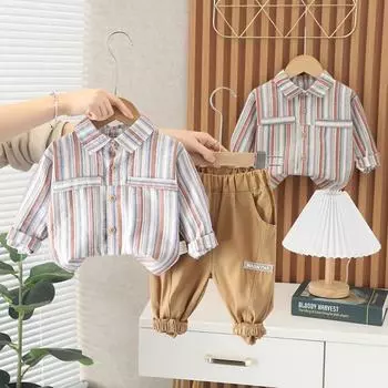 Детская одежда Удобный детский костюм-рубашка 90