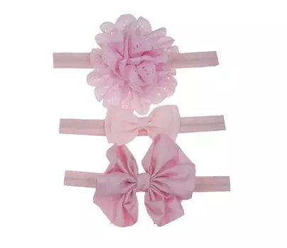 Детская одежда в западном стиле, японские официальные аксессуары, украшение для волос, набор резинок для волос QT-147 (розовый)