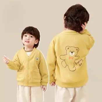 Детская одежда весна-осень новый повседневный кардиган 73cm розовый