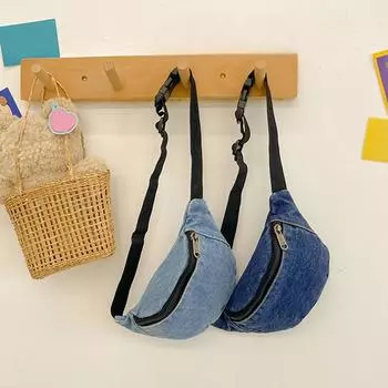 Детская однотонная поясная сумка, сумка через плечо, маленькая сумка через плечо