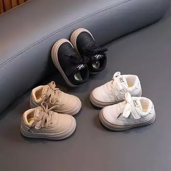 Детская осенне-зимняя повседневная обувь для доски, модная парусиновая обувь, спортивная обувь для мальчиков и девочек, противоскользящая обувь 21 чёрный