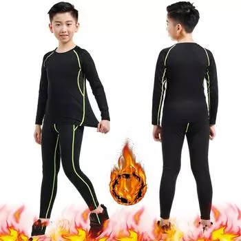 Детская осенне-зимняя толстая бархатная тренировочная куртка, футбольная баскетбольная рубашка с длинными рукавами и брюками, костюм из 2 предметов 180