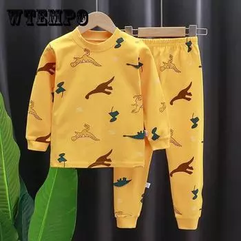 Детская осенняя одежда и длинные брючные костюмы из хлопка для мальчиков и девочек. Удобные весенние и осенние костюмы. Домашняя одежда. Детские хлопковые пижамы. 160