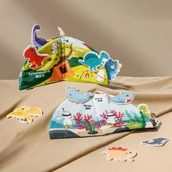 Детская отрывная книга детская тканевая книга игрушка картинка сопоставление может отрывать пасту многократно отрывать пасту ткань искусство зелёный