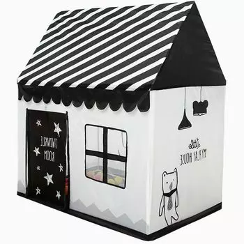 Детская палатка BeneBomo, складная палатка, детская палатка, детская палатка для дома, детская палатка для девочек, детский игровой домик для игр на открытом воздухе, переноска чёрный