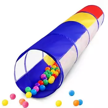 Детская палатка, детский туннель, детский домик для мячей, изготовлен из сетчатого материала для воздухопроницаемости, складной бассейн с мячами, поставляется с сумкой для хранения, идеальный подарок для