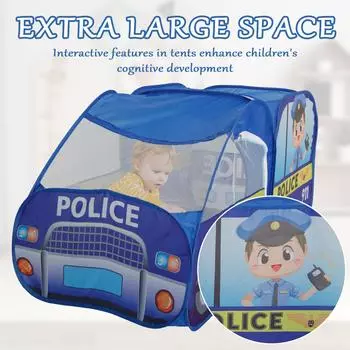 Детская палатка-фургончик с сумкой для хранения, складная игровая палатка, переносная детская игровая палатка, складная ролевая игрушка, многофункциональная еда синий