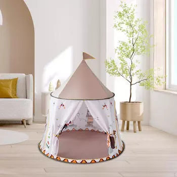 Детская палатка Princes Princess 116 см x 120 см, переносной складной домик-вигвам, детский игровой домик-замок