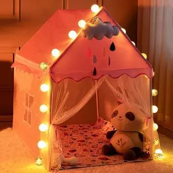 Детская палатка Yousheng, игровой домик, палатка-вигвам для мальчиков и девочек, моющийся детский игровой домик, большая палатка-вигвам для детей A жёлтый