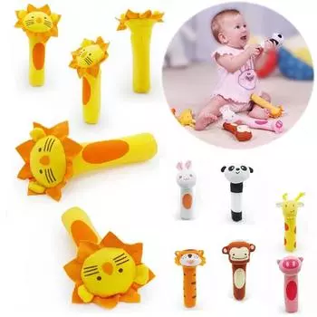 Детская палочка, детский высококачественный шерстяной колокольчик, детская милая мультяшная игрушка, плюшевое животное, многоцветная, горячая распродажа, новое поступление, 1 шт., аксессуары Giraffe