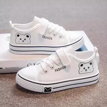 Детская парусиновая обувь, маленькие белые туфли для девочек, весенняя дышащая детская тканевая обувь, туфли для девочек, новая весенне-осенняя обувь 26 белый