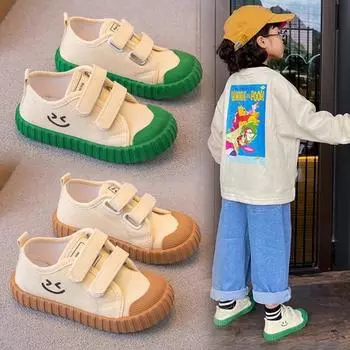 Детская парусиновая обувь, маленькие белые туфли на мягкой подошве, обувь для мальчиков, летний стиль, детская обувь для малышей, доска, тканевая обувь для девочек из детского сада. 21 белый