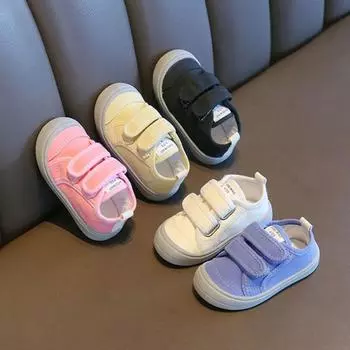 Детская парусиновая обувь, тканевая обувь с мягкой подошвой, повседневные кроссовки 28