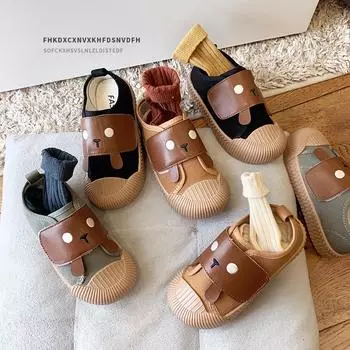 Детская парусиновая обувь, удобная обувь для девочек, осень 2024, новая легкая спортивная обувь для мальчиков, повседневная обувь с рисунком из мультфильмов, бренд обуви Kdis, Zapatillas 23 insole15cm чёрный