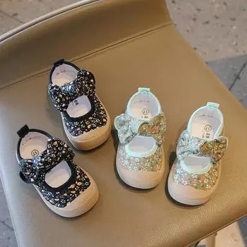 Детская парусиновая обувь Zapatillas, дышащая детская обувь для ходьбы, повседневная обувь для девочек на мягкой подошве, детская обувь для тенниса Zapatillas Nio 17-insole13cm чёрный