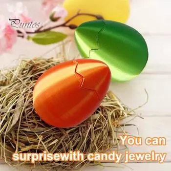 Детская пасхальная игрушка в виде яйца, красочные капсулы для яиц, сюрприз, наличные, ювелирные изделия внутри пасхального яйца, игрушка для охоты на пасхальную вечеринку, украшение зелёный