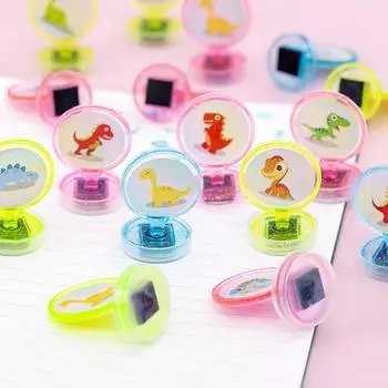 Детская печать, динозавр, животное, 10 шт., игрушка для мальчиков и девочек, цвет, случайный мультяшный аксессуар 5Pcs