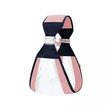 Детская переноска с креплением спереди, простая конструкция на одно плечо, легкая и удобная для ношения на улице. Розовый