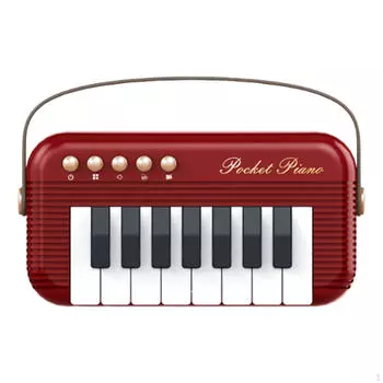 Детская пианино-клавиатура с интерактивными функциями для детей 4-6 лет красный