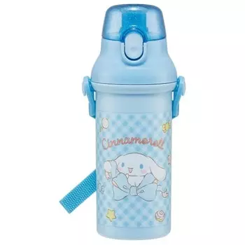 Детская пластиковая бутылка для воды Skater, 480 мл, открывается/закрывается одним нажатием, антибактериальная, подходит для детей, легкая, антибактериальная обработка, сделано в Японии, Sanrio
