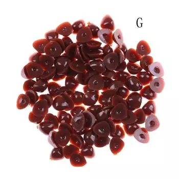 Детская пластиковая треугольная игрушка, плюшевый мишка, детская кукла, игрушечные аксессуары, аксессуары для кукол, нос куклы «сделай сам», 10 шт./пакет, 7x8 мм, 7x9,5 мм, аксессуары 6MM*8MM чёрный