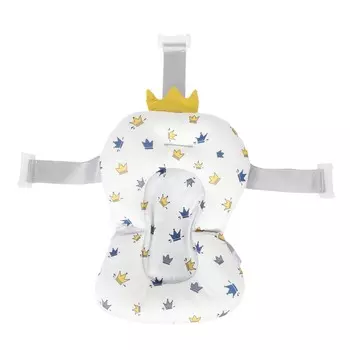 Детская плавающая подушка для ванны, регулируемая подушка для сиденья для детской ванны, белая корона