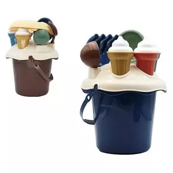 Детская пляжная игрушка, инструмент для копания песка, набор игрушек для песка с лопатой, граблями, ведром для воды, формой для мороженого для младенцев и малышей, подарки на день рождения