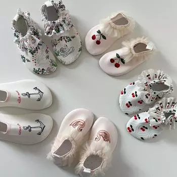 Детская пляжная обувь Обувь и носки для мальчиков и девочек в аквапарке Нескользящая обувь для плавания Мягкая подошва Узкие туфли для пляжного отдыха 24-25