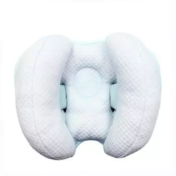 Детская подушка для поддержки, автокресло для малышей, коляска, поддержка шеи, дорожная подушка для малышей, мальчиков и девочек 29x22cm небесно-голубой