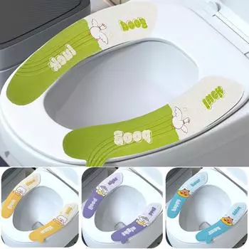 Детская подушка для унитаза из ЭВА, водонепроницаемая, бесшовная, самоклеящаяся, подушка для унитаза с изображением мультфильма, обучающая унитазу фиолетовый