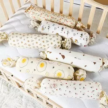 Детская подушка-конфета, хлопково-марлевая подушка, съемная и моющаяся, противоотклоняющаяся в сторону, стопор для кровати 40cm