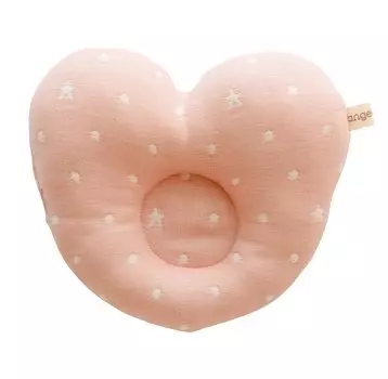 Детская подушка-сердечко из марли angerolux бледно-розового цвета, 6 слоев [Сделано в Японии] бледно-розовый
