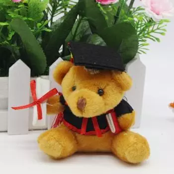 Детская подвесная милая игрушка-кукла Подарки для детского сада Подарки на выпускной Плюшевый доктор-мишка Доктор. нести темно-коричневого