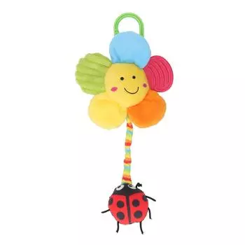 Детская подвесная музыкальная игрушка с музыкальной шкатулкой, милый цветок, подвесной колокольчик, плюшевое животное, музыкальная сенсорная игрушка