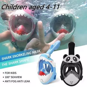 Детская полнолицевая маска для дайвинга, противотуманные и водонепроницаемые, очки для пляжного дайвинга, бассейна, катания на лыжах, плавания и спортивных соревнований в возрасте от 4 до 11 лет. XS pink