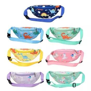 Детская поясная сумка с милым мультяшным принтом динозавра, кошелек, Фанни, нагрудная сумка-мессенджер