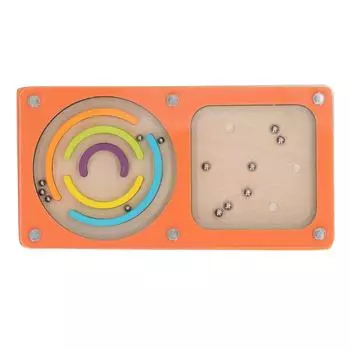 Детская портативная игра в пинбол, обучающая игра для раннего обучения, яркая, цветная, для мелкой моторики, безопасный пинбол-лабиринт S