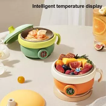 Детская посуда. Изоляция чаши. Температура чаши. Защита от падения. Защита от ожогов. Температура дисплея. 1 зелёный