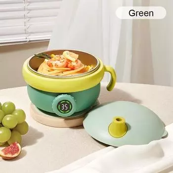 Детская посуда. Изоляция чаши. Температура чаши. Защита от падения. Защита от ожогов. Температура дисплея. 1 оранжевый