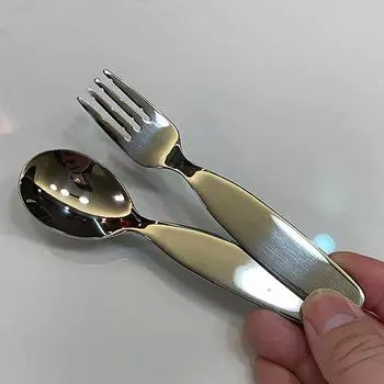 Детская посуда, утолщенная детская ложка из нержавеющей стали, вилка из нержавеющей стали, детская вилка из нержавеющей стали A1