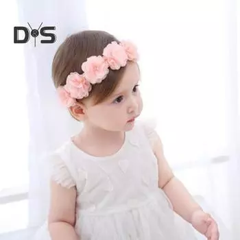 Детская повязка на голову, эластичная, приятная на ощупь, удобная, мягкая, в стиле принцессы, подарочная ткань, повязка для волос для новорожденных, головной убор для девочек, аксессуары для волос 7