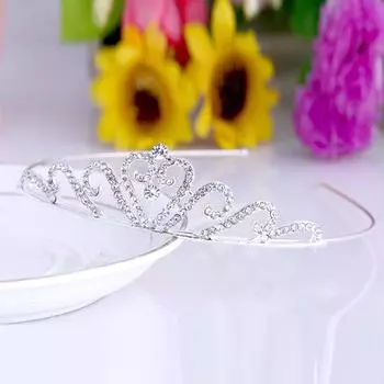 Детская повязка на голову для девочек, принцесса, 1 шт., хрустальные аксессуары для волос, свадебные диадемы, корона для свадебной вечеринки, уникальная повязка на голову 10