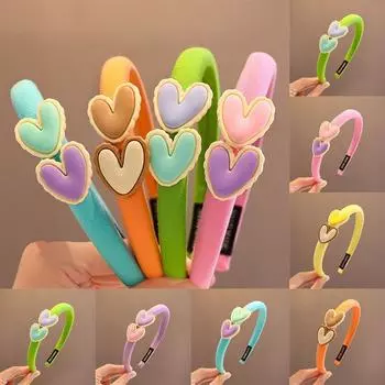 Детская повязка на голову Love Hear ярких цветов, повязка для волос со свежими волосами, головной убор, детская повязка для волос Love Hear Kids